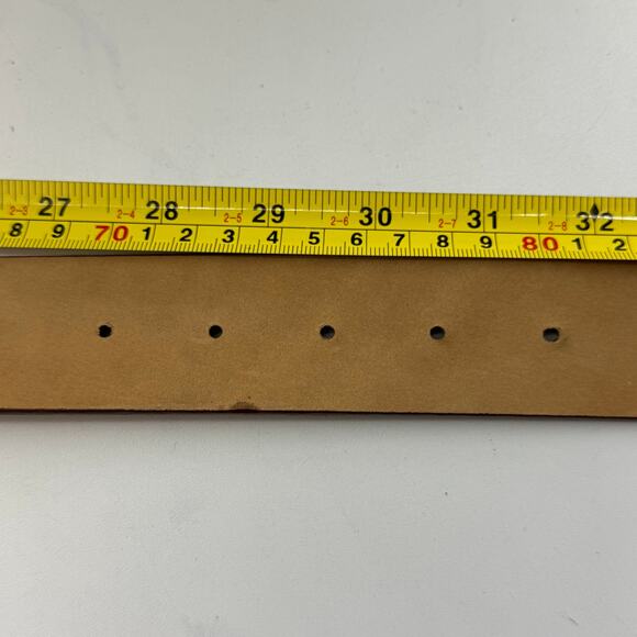 Cole Haan Y2K Medallion Belt Light Brown Leather Sz 30 Womens - Picture 7 of 7